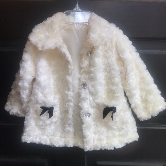 Faux fur jacket for toddler girl 18m - Picture 1 of 6